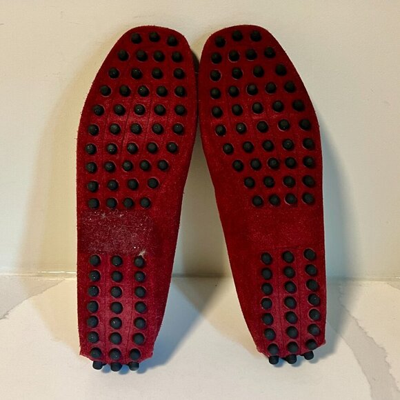 Sam & Libby Red Suede Loafers Size 7.5 - Picture 10 of 13